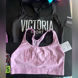 Victoria's Secret Black and Pink Sports Bras